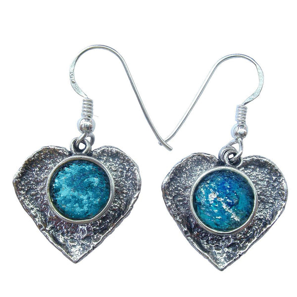 Hjerte øreringe i rustikt design