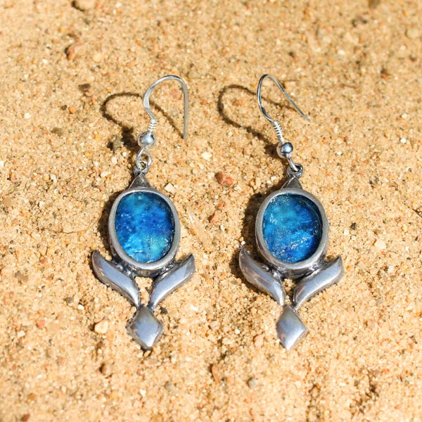 Ovale øreringe med ornamentik