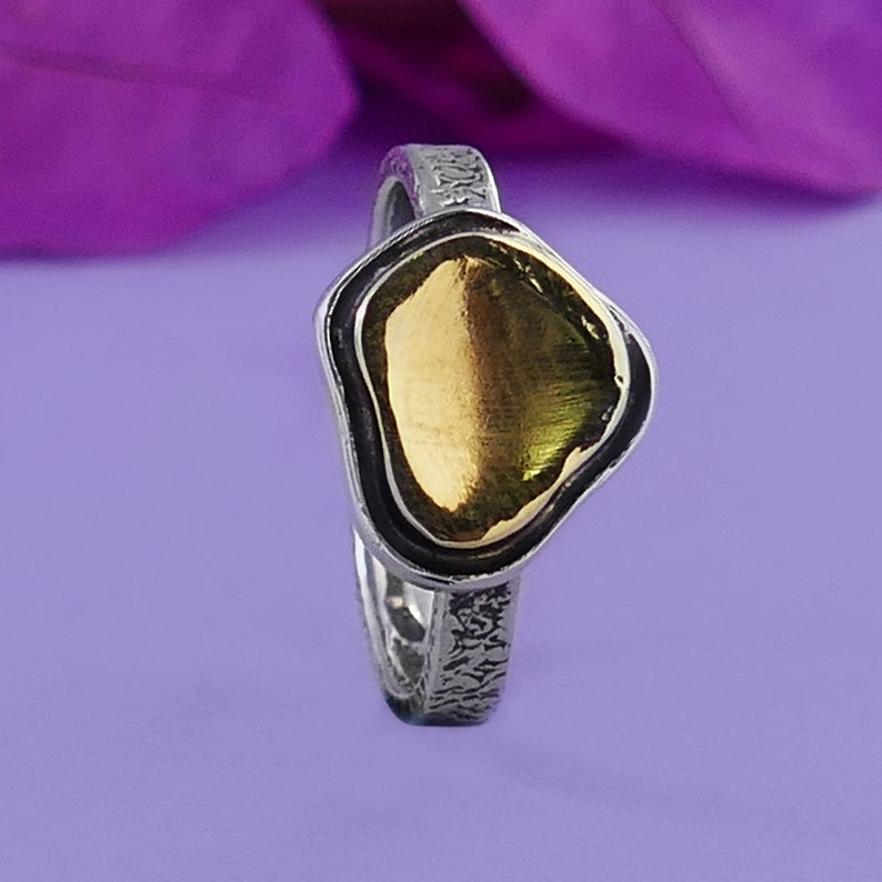 unika guld sølv ring