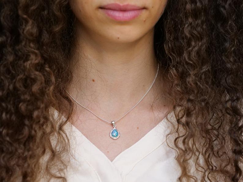 Unika hals smykke blå